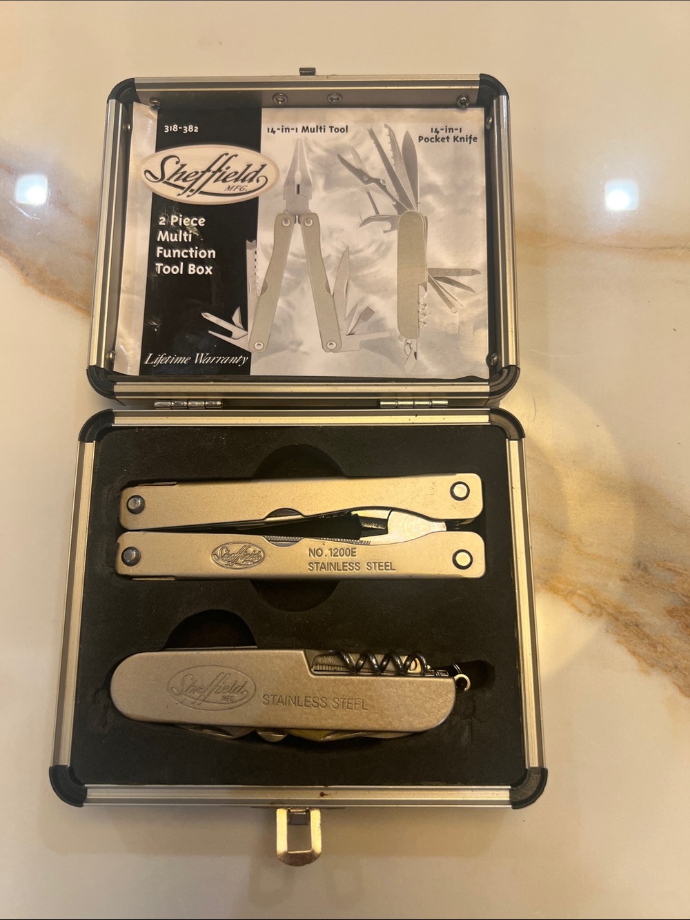 Sheffield Stainless Steel Pocket Multi-Tool Set - Silver